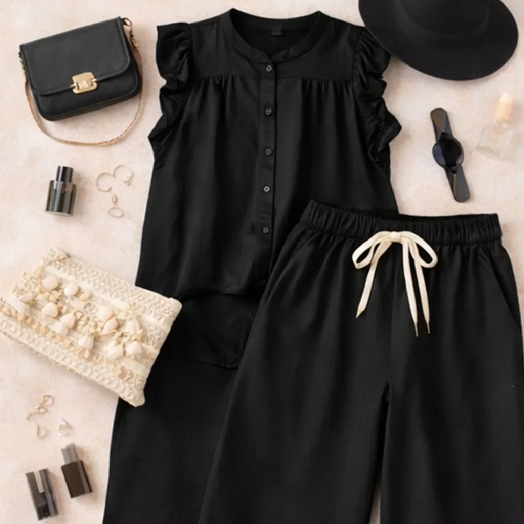 summer vibes dames set blouse en broek viscose by jeanny zomer outfit