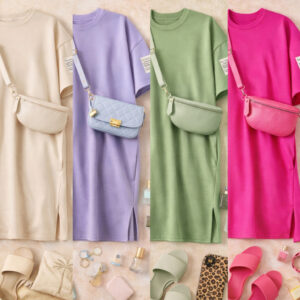 trendy comfy jurk dames knielengte by jeanny