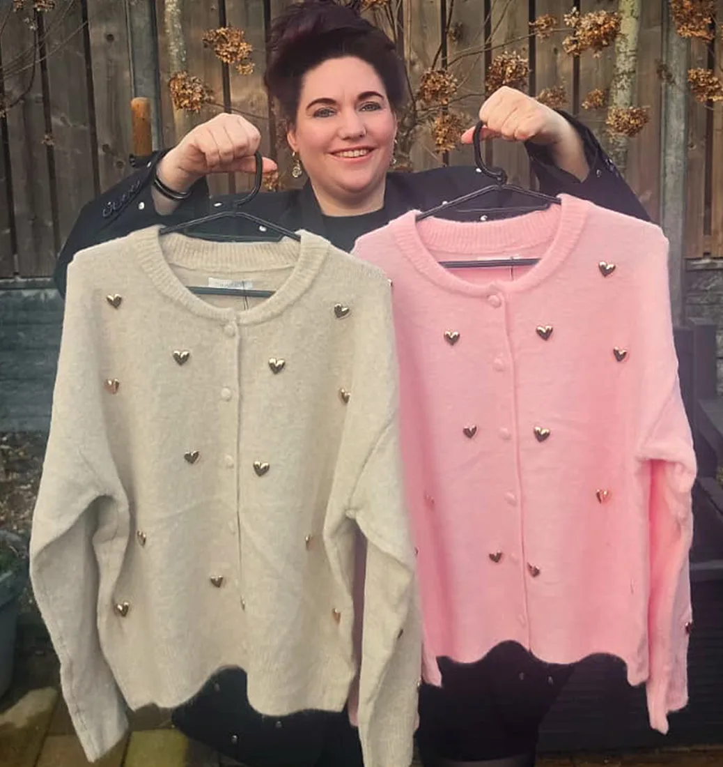 Vesten Hearts Roze Beige By Jeanny Hartjes