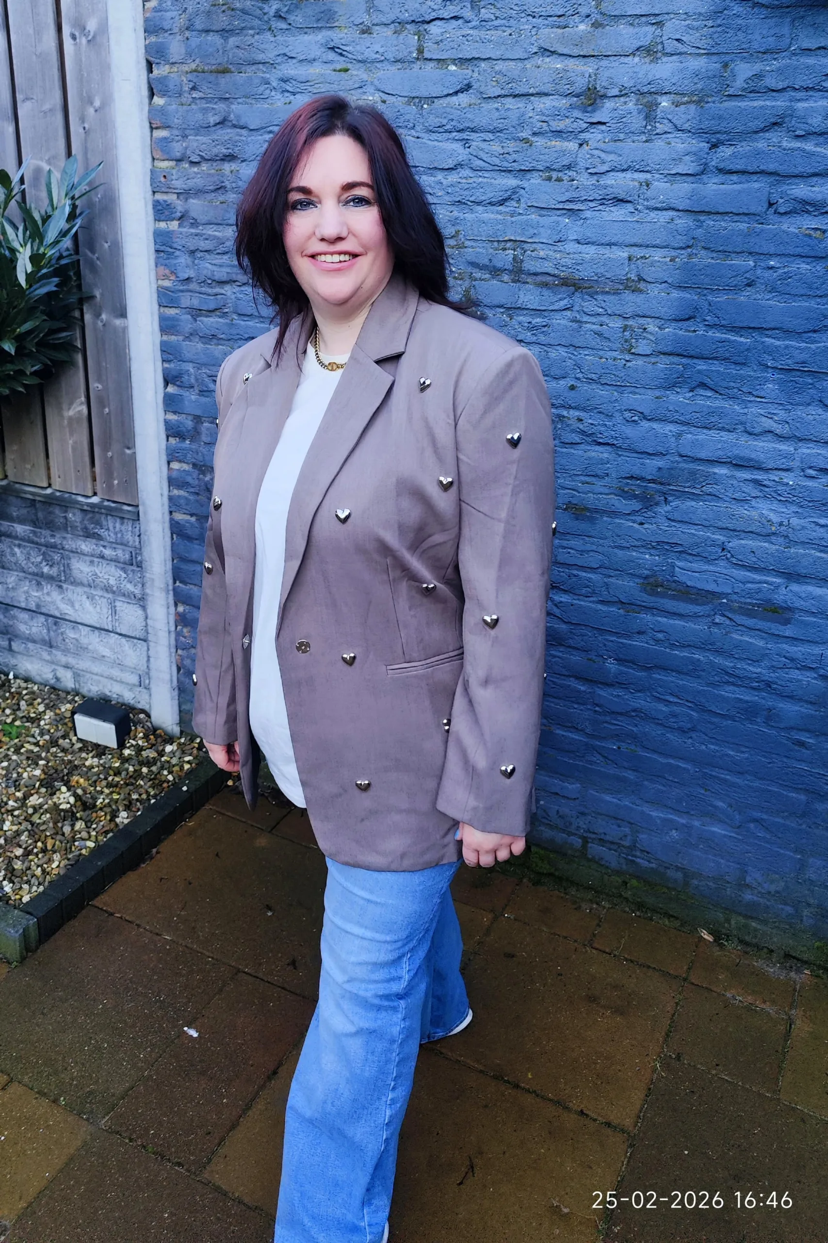 Blazer Hearts Oversized Taupe - Afbeelding 8