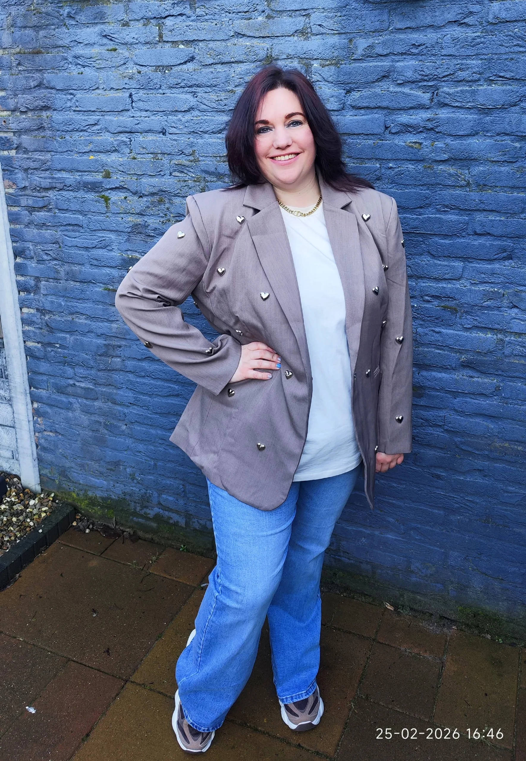 Blazer Hearts Oversized Taupe - Afbeelding 7