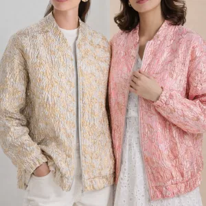 Flower Jacquard Bomber Jack
