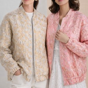 Flower Jacquard Bomber Jack